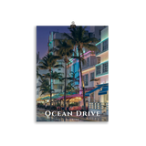 Poster Ocean Drive Sans cadre 30 × 40 cm