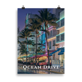 Poster Ocean Drive Sans cadre 50 × 70 cm