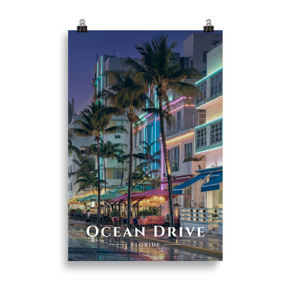 Poster Ocean Drive Sans cadre 61 × 91 cm
