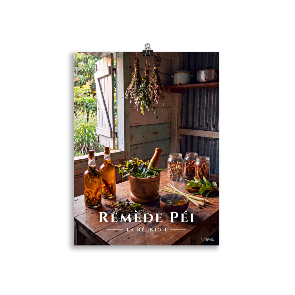 Affiche de La Réunion Remède Péi 30 × 40 cm / Sans cadre - Univile La Réunion