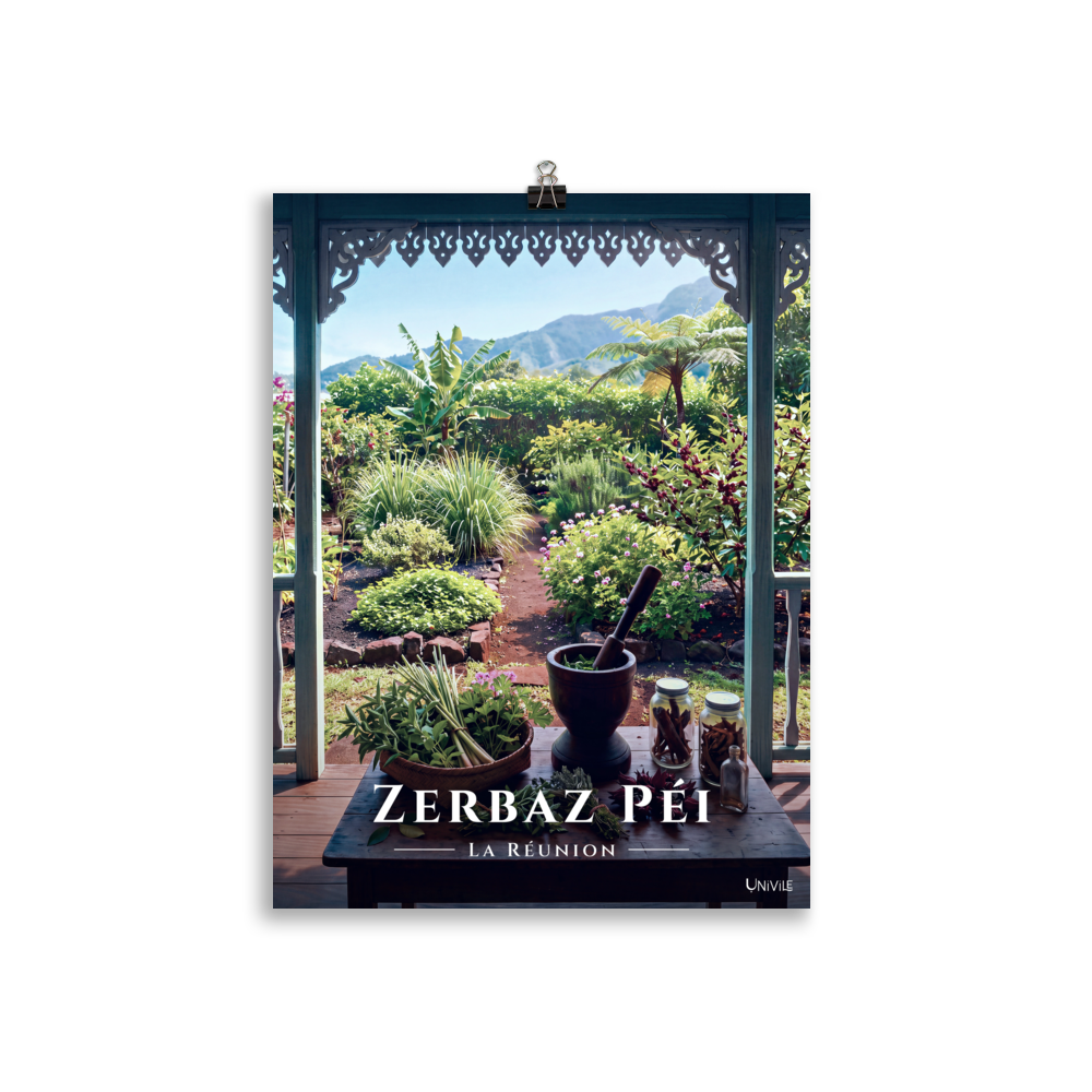 Affiche de La Réunion Zerbaz Péi 30 × 40 cm / Sans cadre - Univile La Réunion