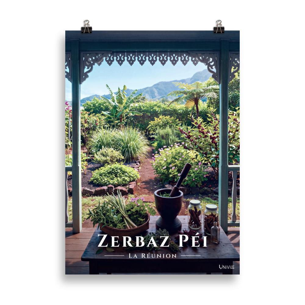 Affiche de La Réunion Zerbaz Péi 50 × 70 cm / Sans cadre - Univile La Réunion