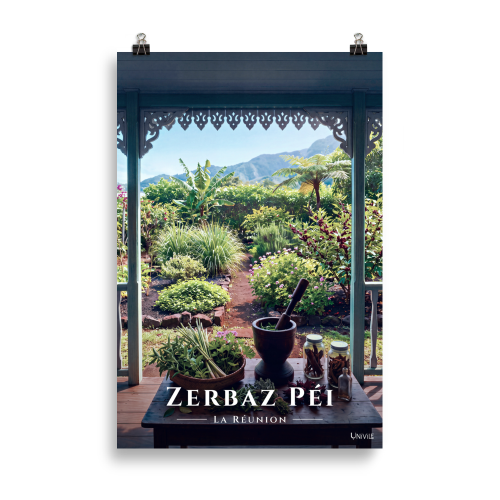 Affiche de La Réunion Zerbaz Péi 61 × 91 cm / Sans cadre - Univile La Réunion