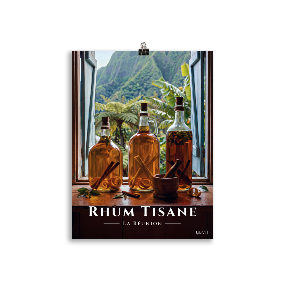 Affiche de La Réunion Rhum Tisane 30 × 40 cm / Sans cadre - Univile La Réunion