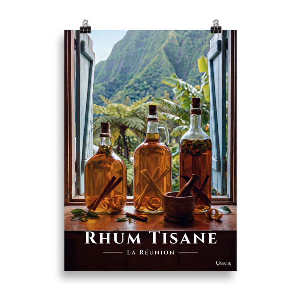 Affiche de La Réunion Rhum Tisane 50 × 70 cm / Sans cadre - Univile La Réunion