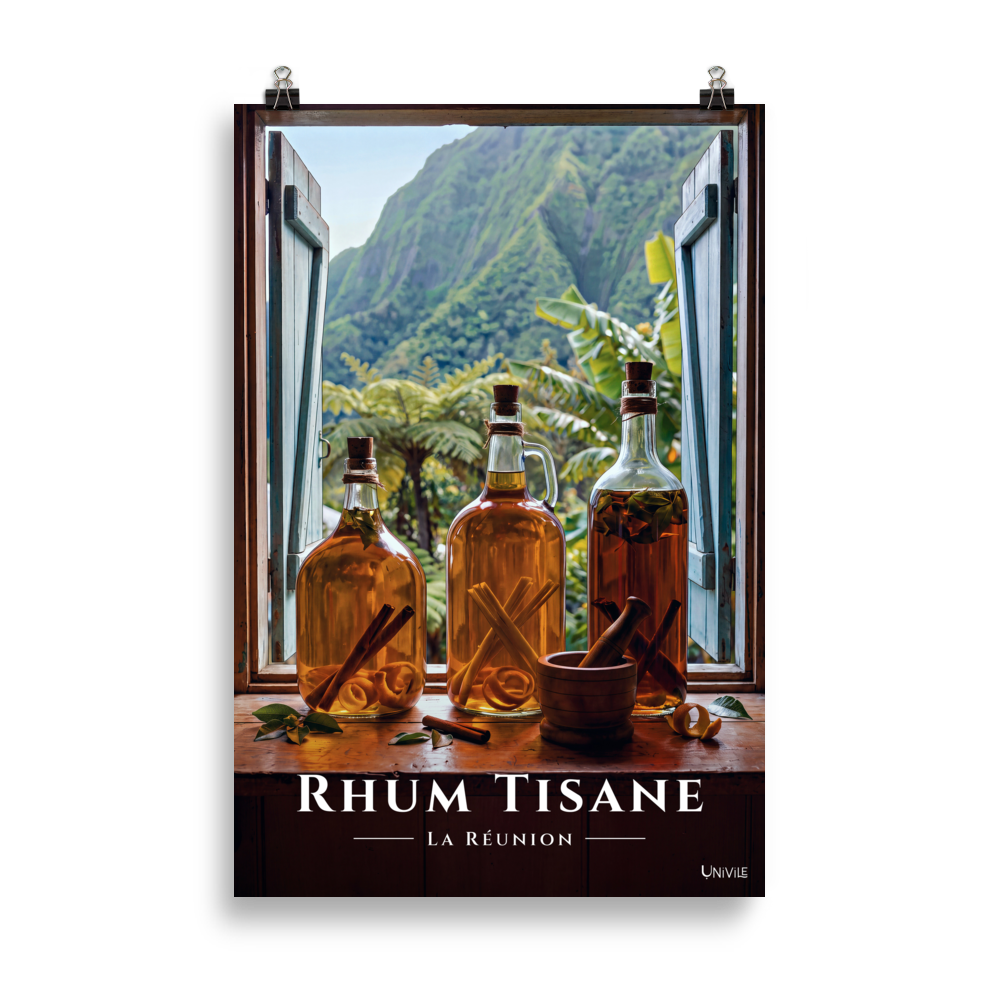 Affiche de La Réunion Rhum Tisane 61 × 91 cm / Sans cadre - Univile La Réunion