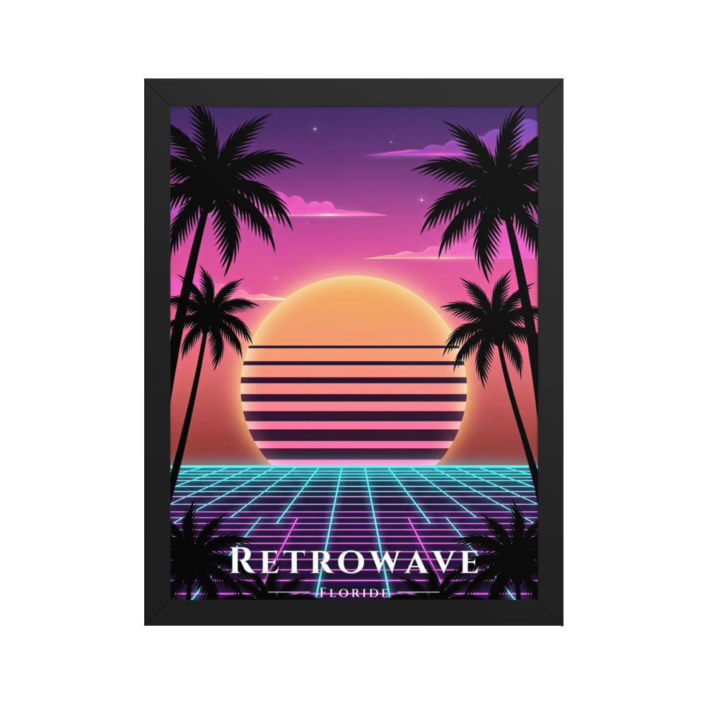 Poster Retrowave Noir 30 × 40 cm
