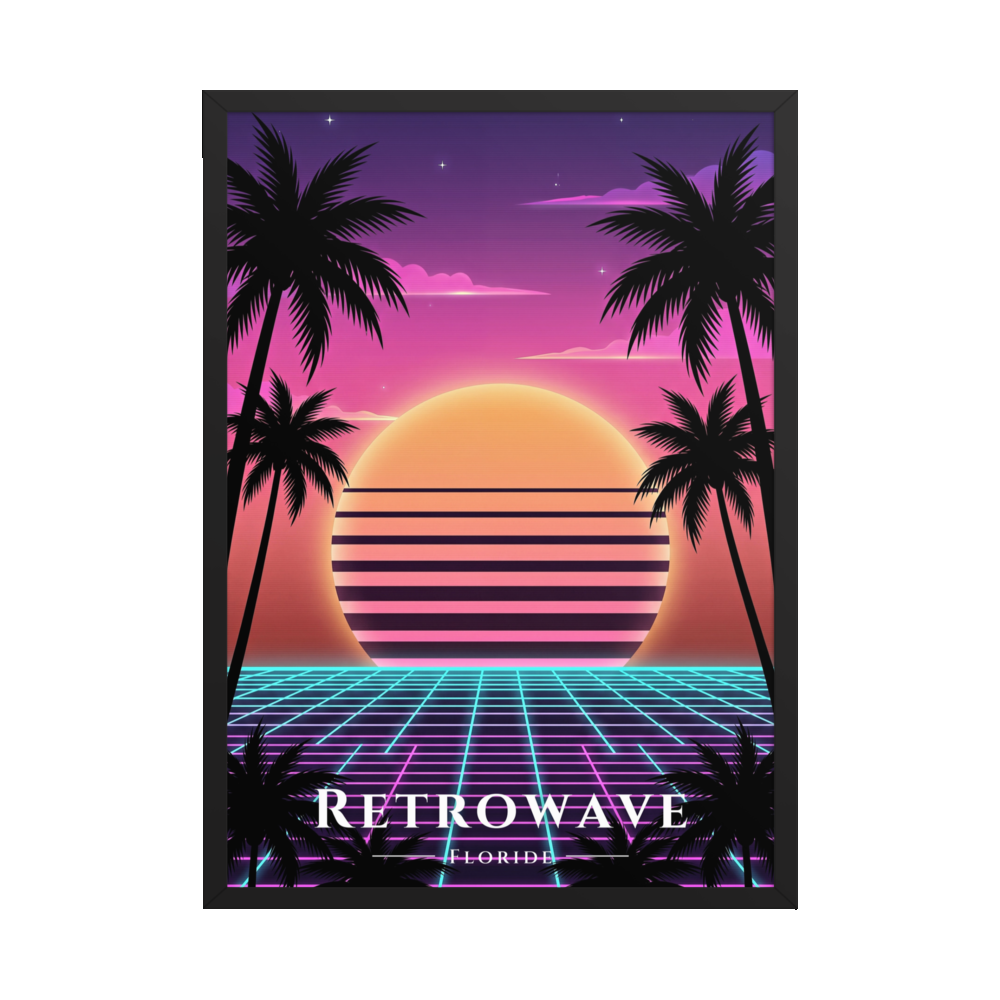Poster Retrowave Noir 50 × 70 cm