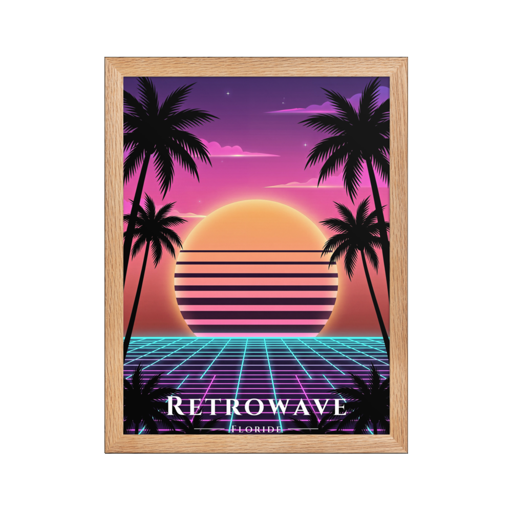 Poster Retrowave Oak 30 × 40 cm