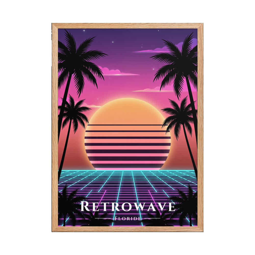 Poster Retrowave Oak 50 × 70 cm