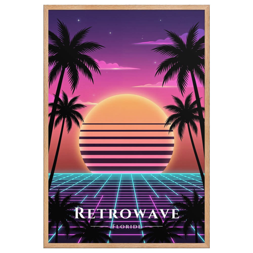 Poster Retrowave Oak 61 × 91 cm