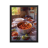 Affiche de La Réunion Rougail Saucisse 30 × 40 cm / Noir - Univile La Réunion