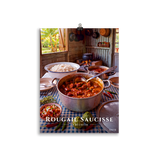 Affiche de La Réunion Rougail Saucisse 30 × 40 cm / Sans cadre - Univile La Réunion