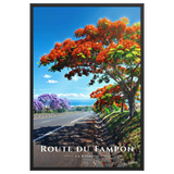 Affiche de La Réunion Route du Tampon 61 × 91 cm / Noir - Univile La Réunion