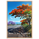 Affiche de La Réunion Route du Tampon 61 × 91 cm / Oak - Univile La Réunion