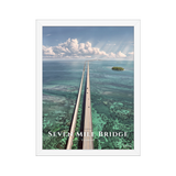 Affiche de Floride Seven Mile Bridge 30 × 40 cm / Blanc - Univile Floride