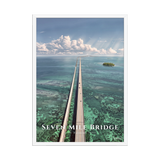 Affiche de Floride Seven Mile Bridge 50 × 70 cm / Blanc - Univile Floride