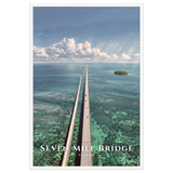 Affiche de Floride Seven Mile Bridge 61 × 91 cm / Blanc - Univile Floride