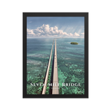 Affiche de Floride Seven Mile Bridge 30 × 40 cm / Noir - Univile Floride