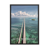 Affiche de Floride Seven Mile Bridge 50 × 70 cm / Noir - Univile Floride