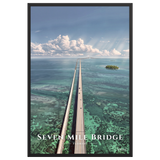 Affiche de Floride Seven Mile Bridge 61 × 91 cm / Noir - Univile Floride