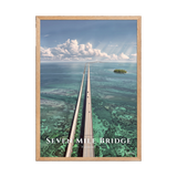 Affiche de Floride Seven Mile Bridge 50 × 70 cm / Oak - Univile Floride