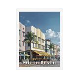 Poster South Beach Blanc 30 × 40 cm
