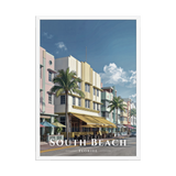 Poster South Beach Blanc 50 × 70 cm
