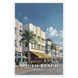 Poster South Beach Blanc 61 × 91 cm