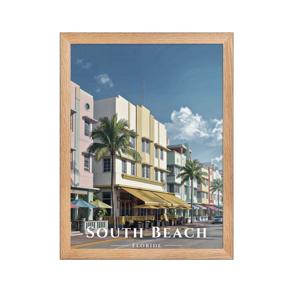 Poster South Beach Oak 30 × 40 cm
