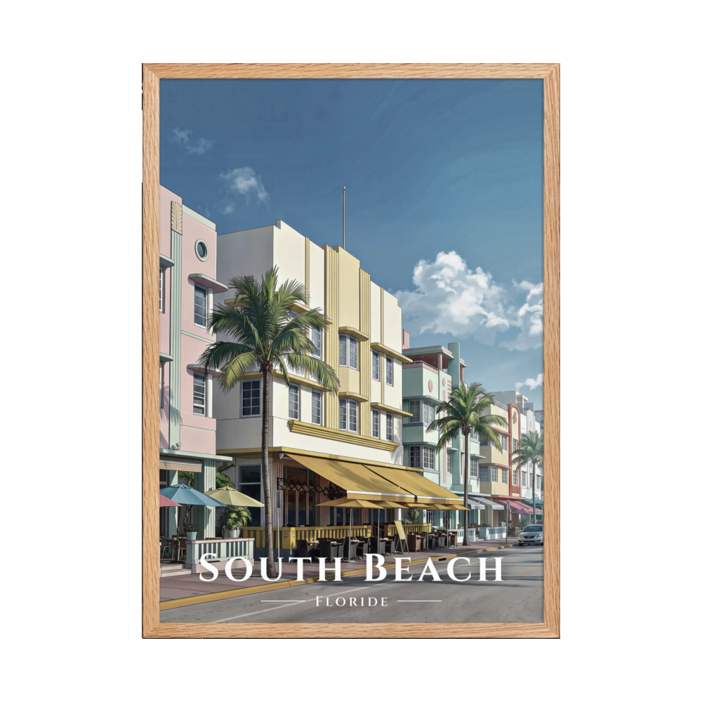 Poster South Beach Oak 50 × 70 cm
