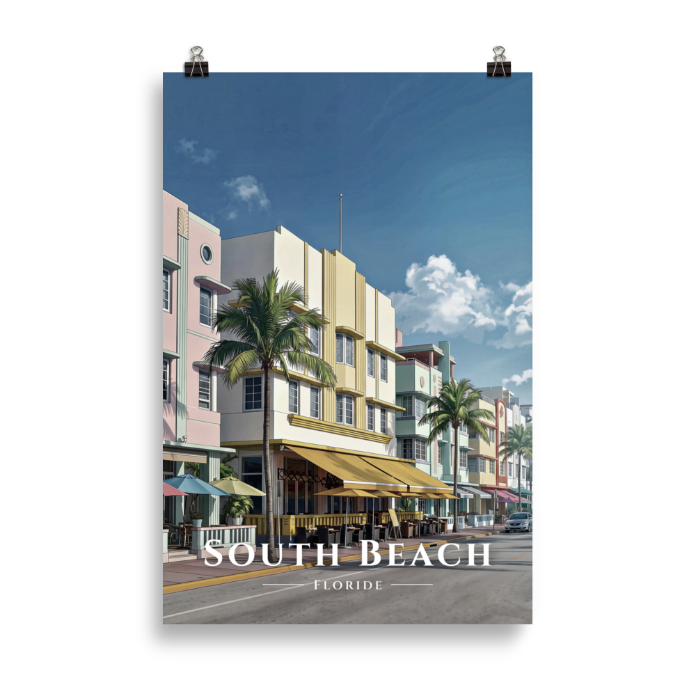Poster South Beach Sans cadre 61 × 91 cm