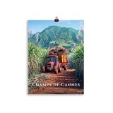 Affiche de La Réunion Tracteur dans les Champs de Cannes 30 × 40 cm / Sans cadre - Univile La Réunion