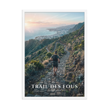 Poster Trail des Fous Chemin des Anglais Blanc 50 × 70 cm