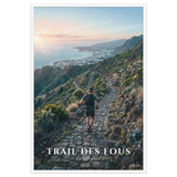 Poster Trail des Fous Chemin des Anglais Blanc 61 × 91 cm