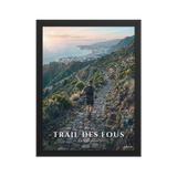 Poster Trail des Fous Chemin des Anglais Noir 30 × 40 cm