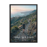 Poster Trail des Fous Chemin des Anglais Noir 50 × 70 cm