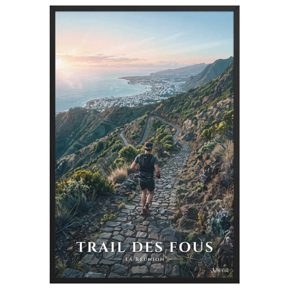 Poster Trail des Fous Chemin des Anglais Noir 61 × 91 cm