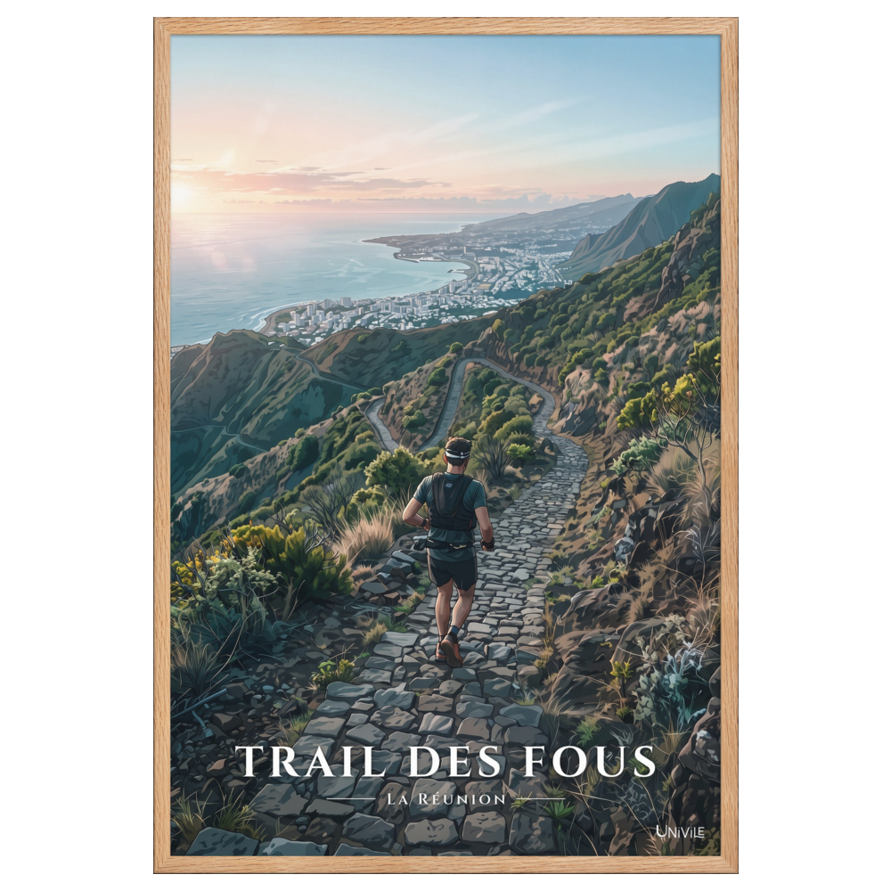 Poster Trail des Fous Chemin des Anglais Oak 61 × 91 cm