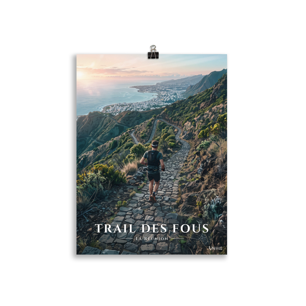 Poster Trail des Fous Chemin des Anglais Sans cadre 30 × 40 cm