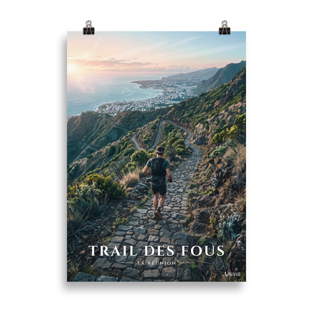 Poster Trail des Fous Chemin des Anglais Sans cadre 50 × 70 cm