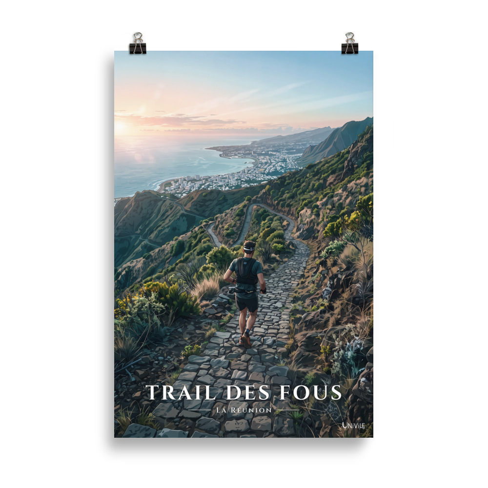 Poster Trail des Fous Chemin des Anglais Sans cadre 61 × 91 cm