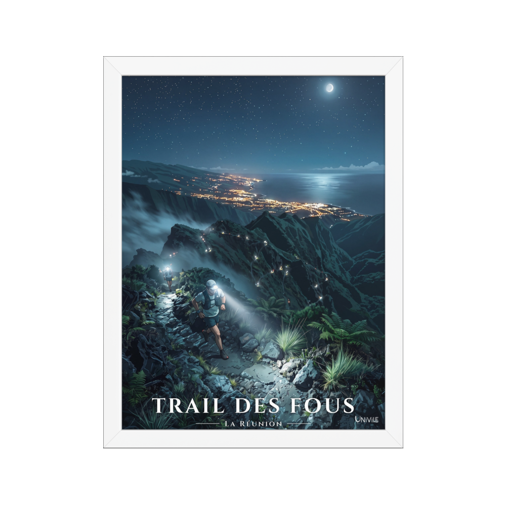Poster Trail des Fous Grand Départ Blanc 30 × 40 cm