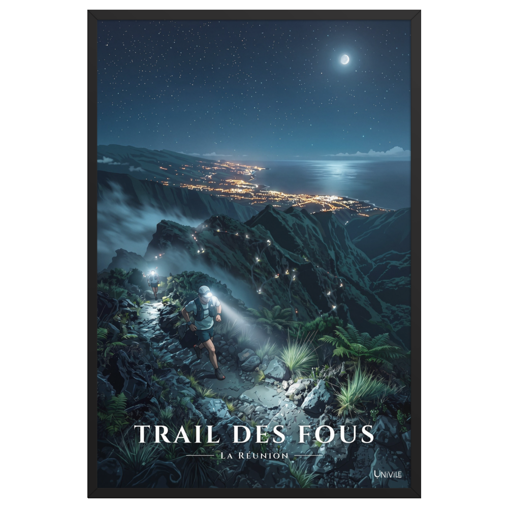 Poster Trail des Fous Grand Départ Noir 61 × 91 cm