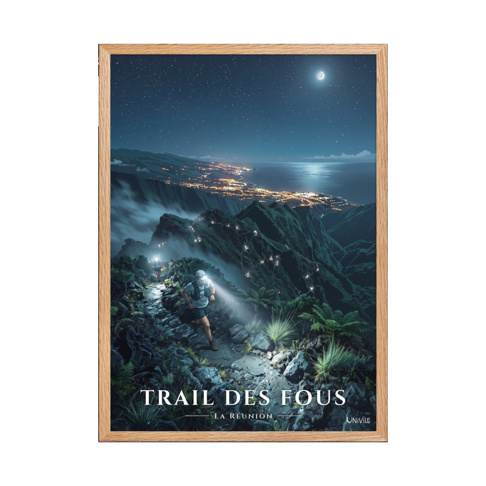 Poster Trail des Fous Grand Départ Oak 50 × 70 cm