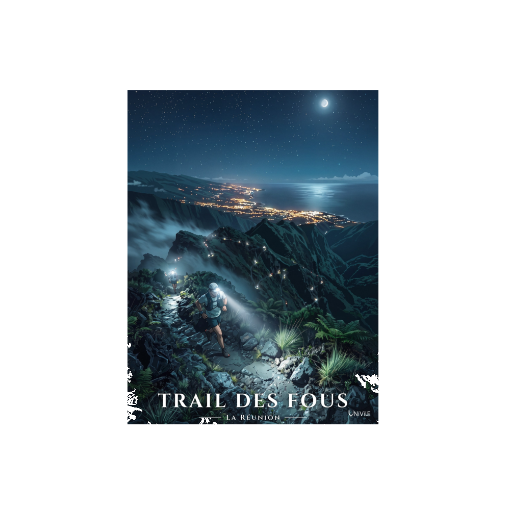 Poster Trail des Fous Grand Départ Sans cadre 30 × 40 cm