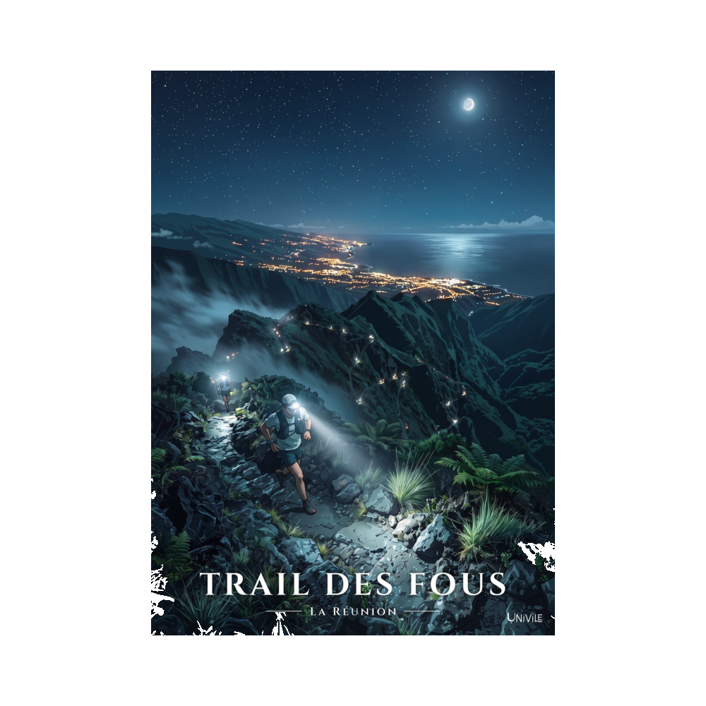 Poster Trail des Fous Grand Départ Sans cadre 50 × 70 cm