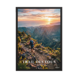 Poster Trail des Fous Maïdo Noir 50 × 70 cm