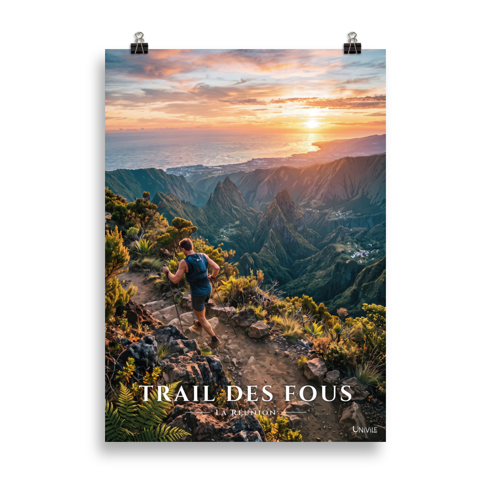Poster Trail des Fous Maïdo Sans cadre 50 × 70 cm
