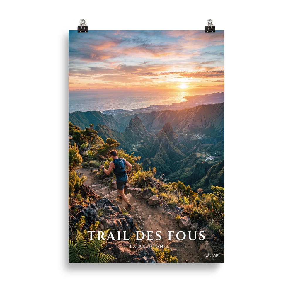Poster Trail des Fous Maïdo Sans cadre 61 × 91 cm
